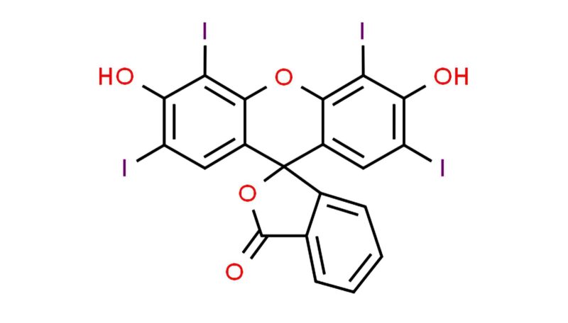 Структурная формула тетраиодфлуоресцеина